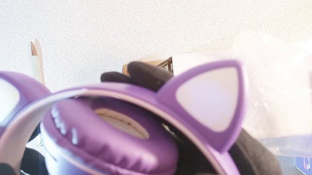 mz-023 headset - wireless led sterd headphone - a cat Unboxing - ASMR смотреть онлайн