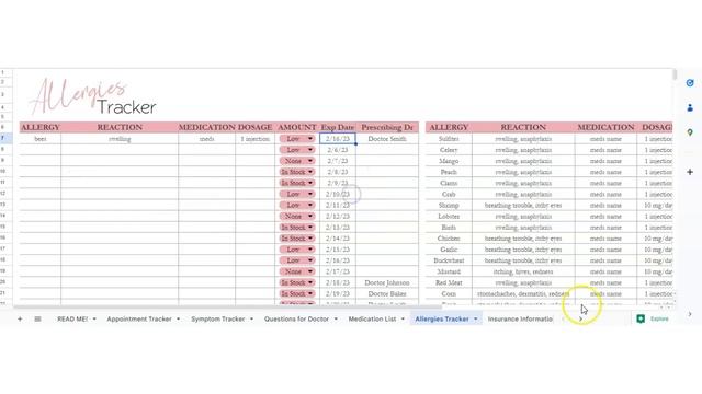 Health Tracker Template Excel Spreadsheet, Health and Wellness Planner Google Sheets, Symptoms смотреть онлайн