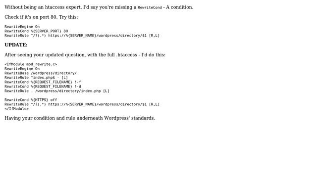 Wordpress: Force HTTPS using .htaccess - stuck in redirect loop (5 Solutions!!) смотреть онлайн