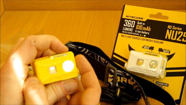 Nitecore NU25 - налобник с 3 диодами и встроеным аккумулятором смотреть онлайн