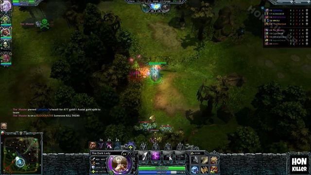 HoN The Dark Lady Gameplay - Immortal - The Dark Consort - The`Mauler - 1914 MMR смотреть онлайн