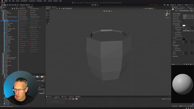 Unity 3D and ProBuilder - Create Low Poly 3D model of a barrel. Easy tutorial. смотреть онлайн