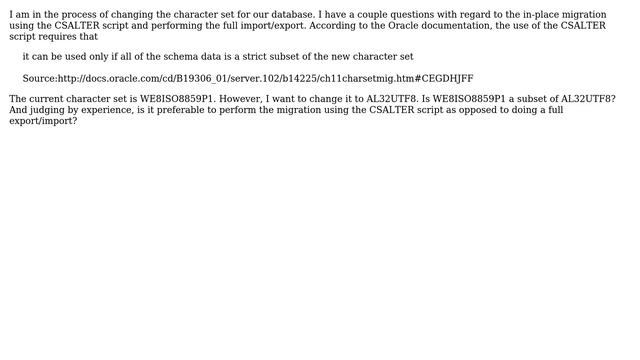 Databases: Oracle 10.2g Character Set Migration смотреть онлайн