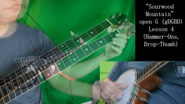 "Sourwood Mountain" (old-time banjo lesson 4, Hammer-Ons, Drop-Thumb) смотреть онлайн