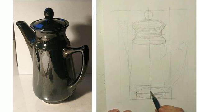 Рисуем кофейник. смотреть онлайн