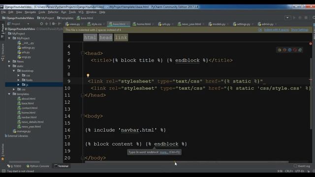 Learn Django (2.1) - Adding Bootstrap Styles To Django Application #20 смотреть онлайн
