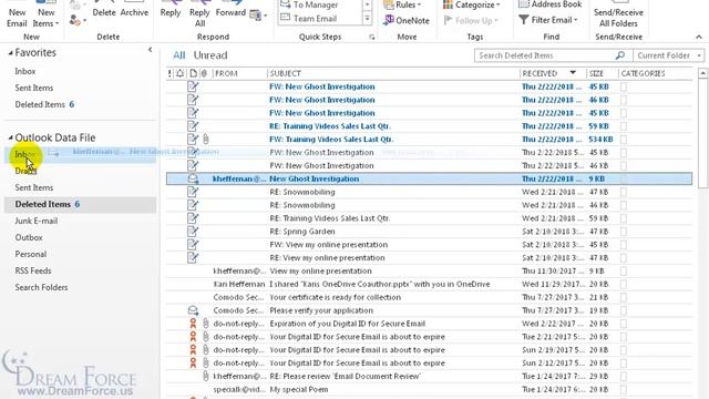 Microsoft Outlook 2016 Emails: Deleting Email Messages смотреть онлайн