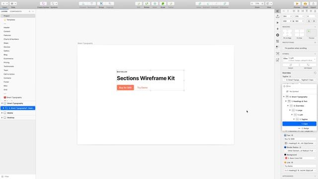Smart Typography – Sections Wireframe Kit 2.0 смотреть онлайн