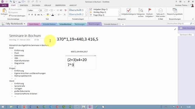 OneNote # 1 - Direktes Rechnen auf dem Notizzettel смотреть онлайн
