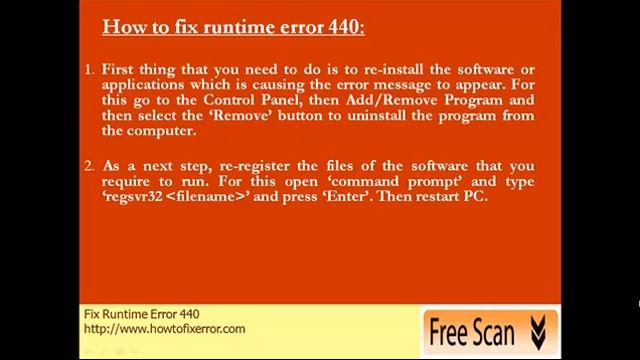 Fix Runtime Error 440 смотреть онлайн