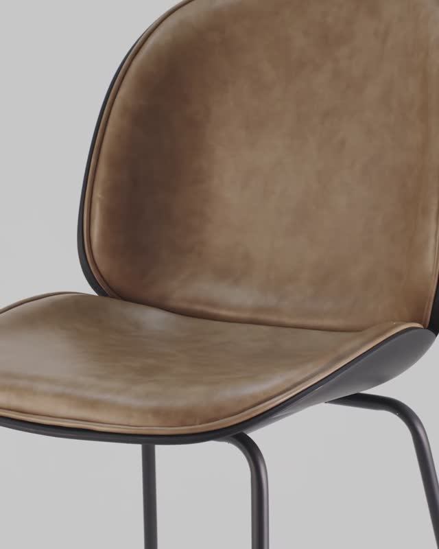 Стул барный Beetle PU со спинкой. Стильный барный стул в экокоже с металлическими ножками смотреть онлайн