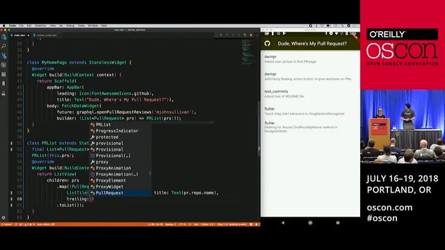 Open Source for Busy People - live coding a Flutter Github app - OSCON 2018 смотреть онлайн