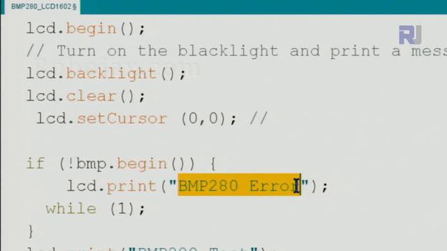 Lesson 30: BMP280 Temperature Sensor with LCD1602 | Arduino Step By Step Course смотреть онлайн