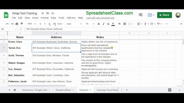 How to wrap text, unwrap text, and clip text in Google Sheets смотреть онлайн