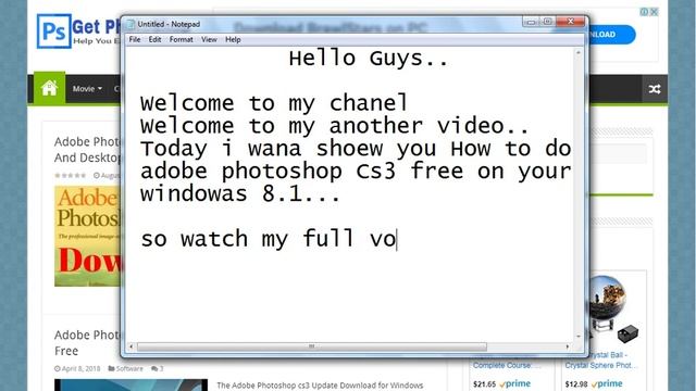 Adobe Photoshop Cs3 Download for Windows 8.1 |Pc and smart phone free download | смотреть онлайн