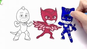 Герои в Масках Изменили Цвет Костюмов Раскраска Для Детей | PJ Masks Coloring