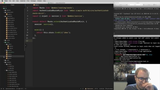 Full-Stack Development with Ember.js and Rails, Part 8: Authentication and Authorization смотреть онлайн