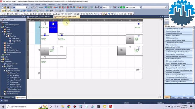 HMI Delta & Mitsubishi FX5U "Communication" Tutorial смотреть онлайн