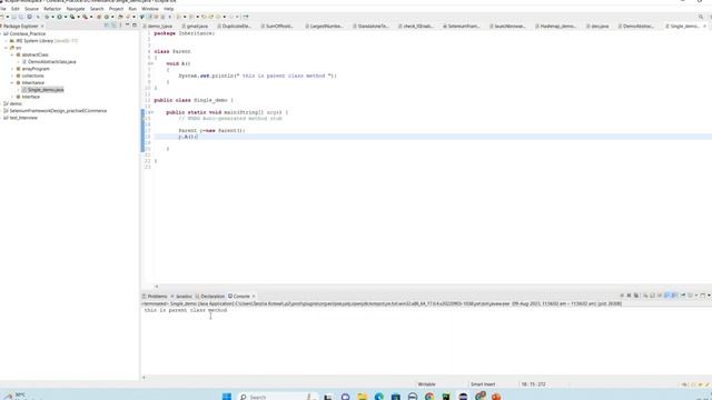 What is Single Inheritance in java ? Core Java concepts смотреть онлайн