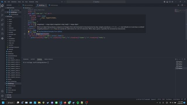 Read text file to a list with a search function Python смотреть онлайн