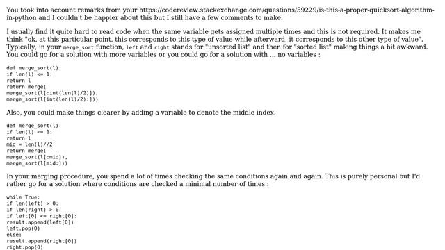 Code Review: Merge sort algorithm written in Python (3 Solutions!!) смотреть онлайн