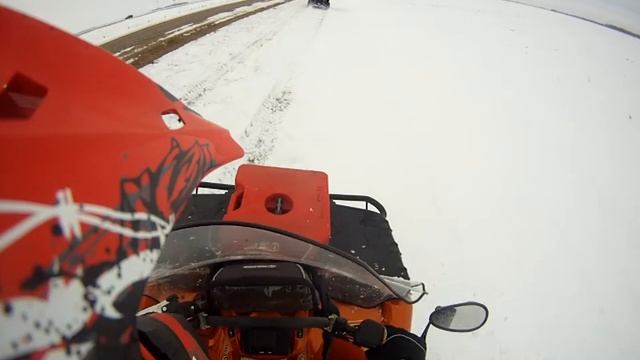Polaris Sportsman 850 and RZR 4 in the snow смотреть онлайн