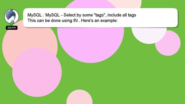 MySQL : MySQL - Select by some "tags", include all tags смотреть онлайн