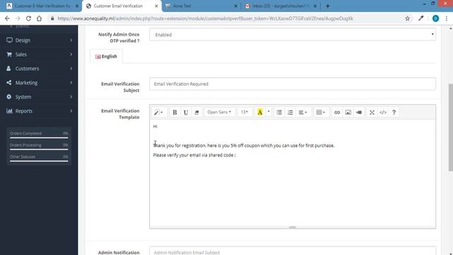 Customer E-Mail Verification for OpenCart 3x смотреть онлайн