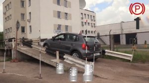 Эстакада (горка) с ручником. Автодром ГАИ Семашко. г. Минск