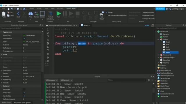 for i,v in pairs || Roblox Scripting Tutorial || Tagalog Part 6 смотреть онлайн