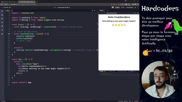 CRÉER UN SYSTÈME DE NOTATION EN ÉTOILE AVEC REACT (REACT SIMPLE RATING : TUTO COMPLET) смотреть онлайн