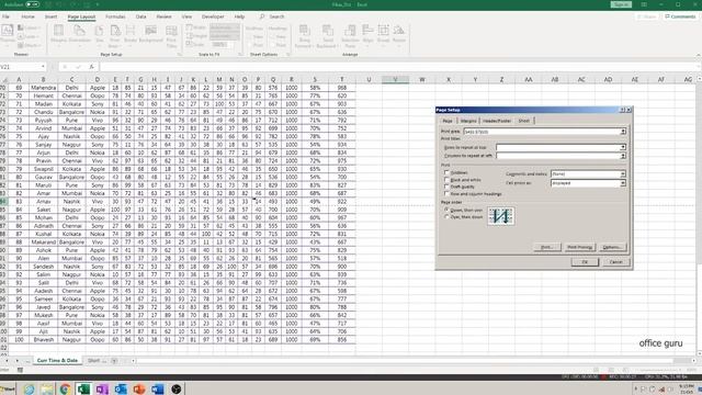 Print Heading, Date, Time, Page Number in Excel Printout смотреть онлайн