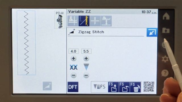 Variable Zigzag Free Motion Quilting Stitch on the Janome M7 смотреть онлайн