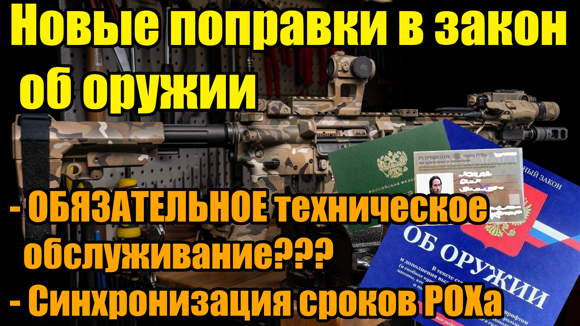 Новые поправки в закон об оружии. Обязательное ТО оружия и синхронизация сроков. смотреть онлайн