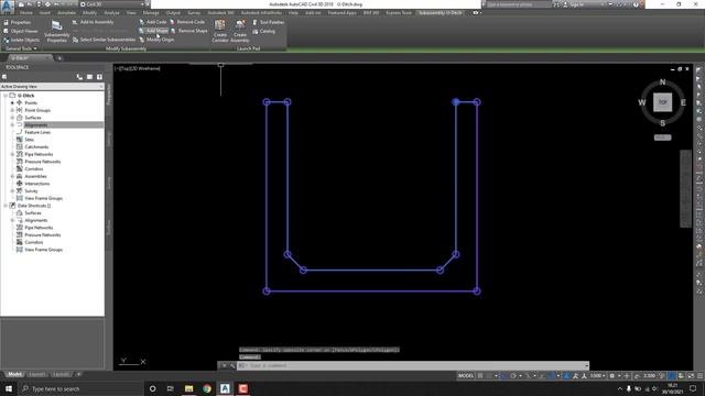 Autocad Civil 3D Membuat Subassembly Dari Polyline (U-Ditch) смотреть онлайн