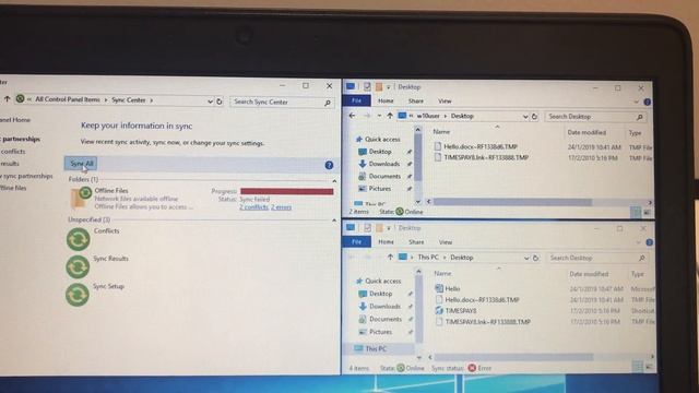 Windows 10 Offline Files Sync Issue - .tmp file created on the server side смотреть онлайн