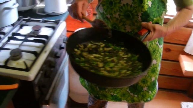 Блинчики фаршированные зелёным луком, грибами и яйцом. Видео рецепты от Борисовны. смотреть онлайн