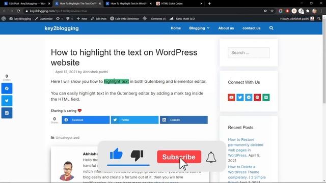 How to Highlight text in WordPress? [Gutenberg & Elementor Editor] смотреть онлайн