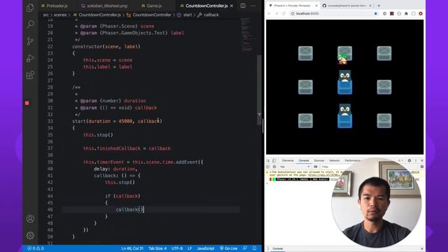 Adding a Countdown Timer - Memory Match in Phaser 3 - Part 6 смотреть онлайн