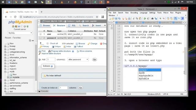 Php + Mysql simple insert program for beginners. смотреть онлайн