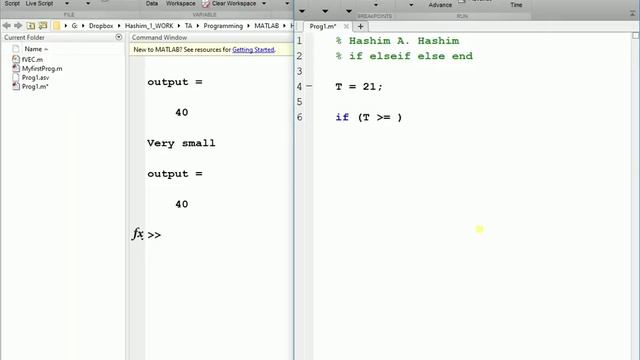 MATLAB Lesson 4/18 if elseif else end switch case conditions ماتلاب شرح اختيار شرط من عدة شروط عرب смотреть онлайн