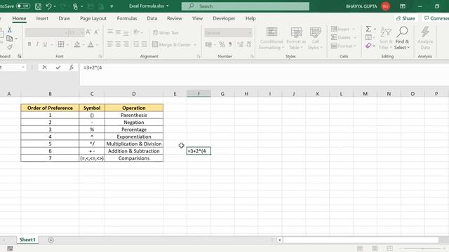 Overview of Excel Formula and How Excel calculates Order of Preference смотреть онлайн