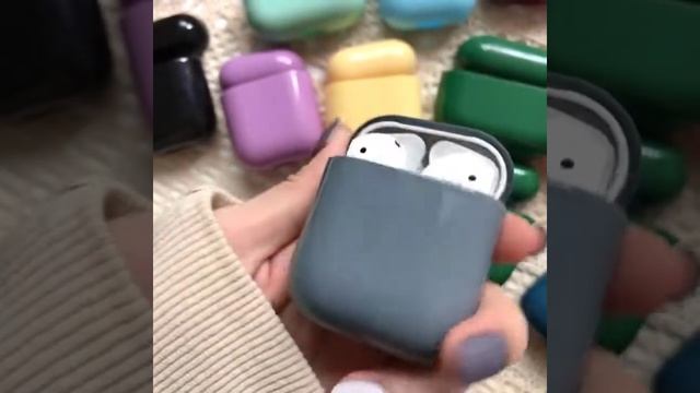 Милый блестящий чехол macaron для airpods яркие цвета защита наушников пк жесткие чехлы s air pods смотреть онлайн