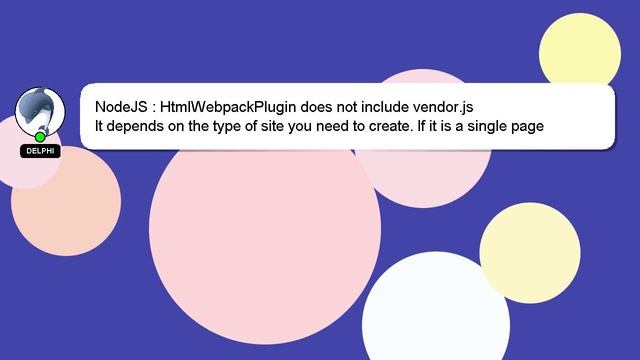 NodeJS : HtmlWebpackPlugin does not include vendor.js смотреть онлайн