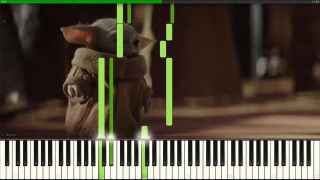 MANDALORIAN "Get the Child" THEME - Easy Slow Piano Tutorial + SHEET MUSIC PDF смотреть онлайн