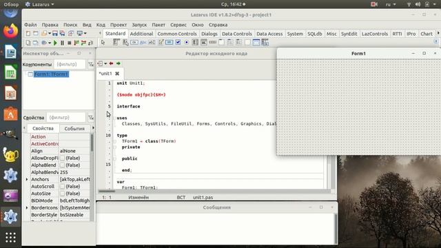 Однооконный интерфейс Lazarus смотреть онлайн