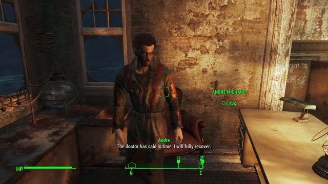 Fallout 4 Far Harbor - Curing and talking with Andre Michaud смотреть онлайн