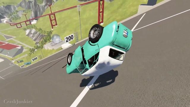 Car Jump arena Epic Jumps #7 | BeamNG Drive | CrashJunkies смотреть онлайн