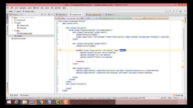 Point of sales system using Php Mysqli Part 4 Adding Category continue смотреть онлайн