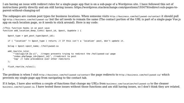 Wordpress: Redirect sub-page URLs to parent without changing URL смотреть онлайн